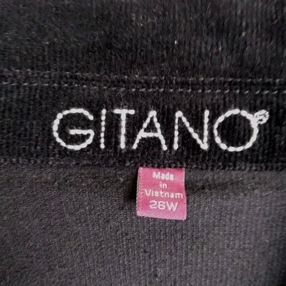Vintage Gitano Corduroy Blazer Jacket Black Y2K Gilmore Girls Women's Plus 26W - Picture 7 of 15